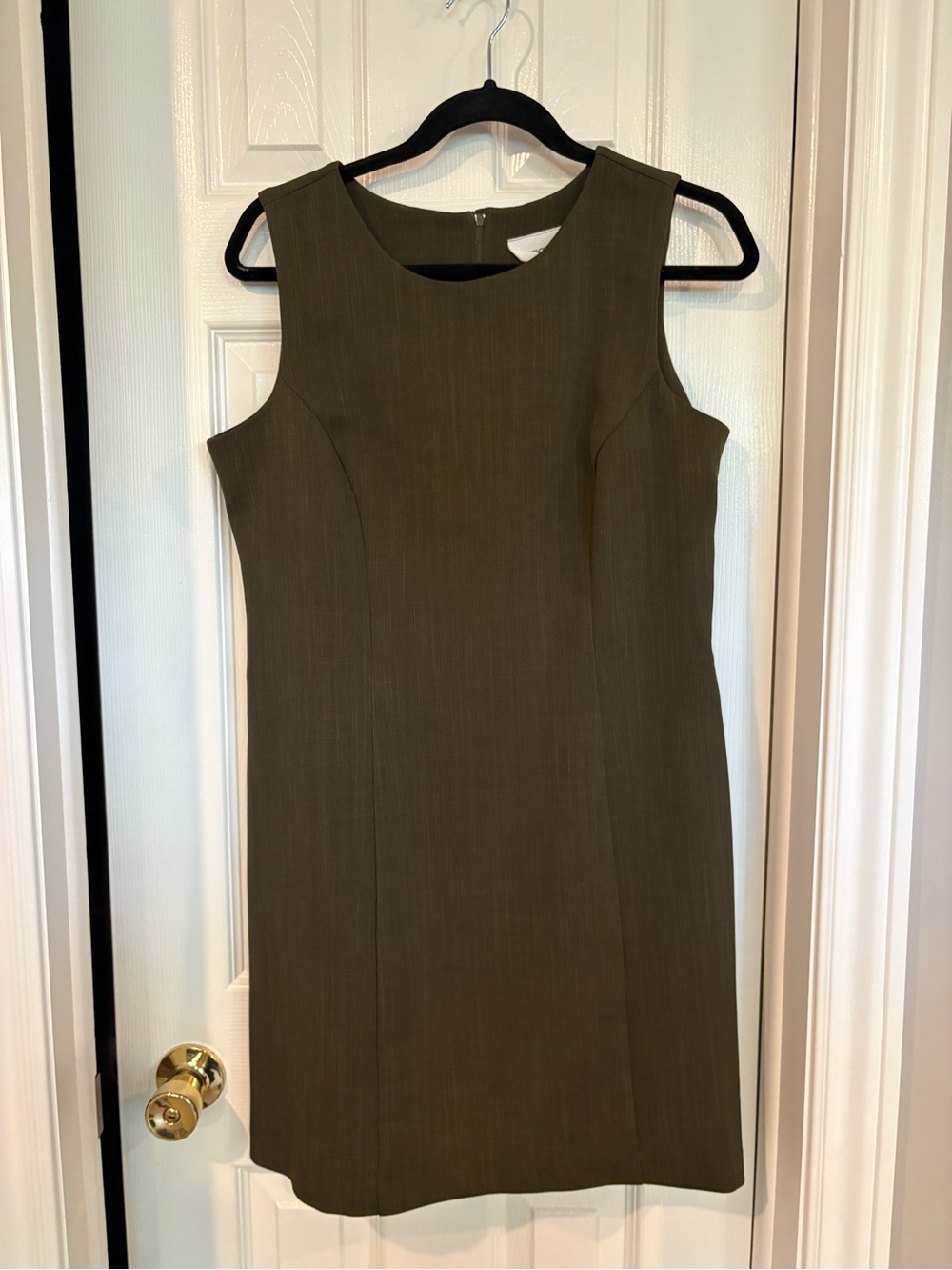 Olive Green Sheath Dress